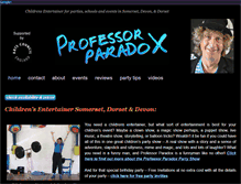 Tablet Screenshot of professorparadox.co.uk